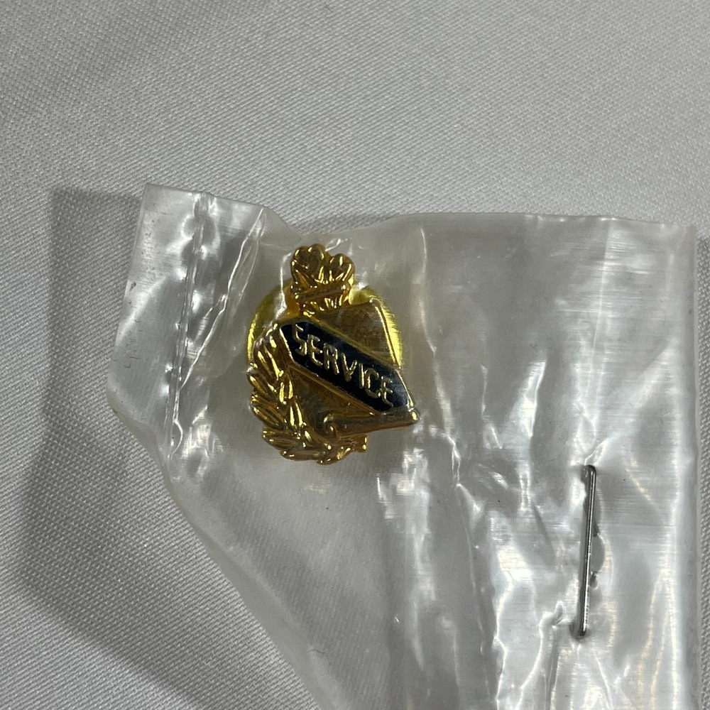 Vintage Gold Tone Service Lapel Pin Small Corporate Award Recognition 0.5 Inch